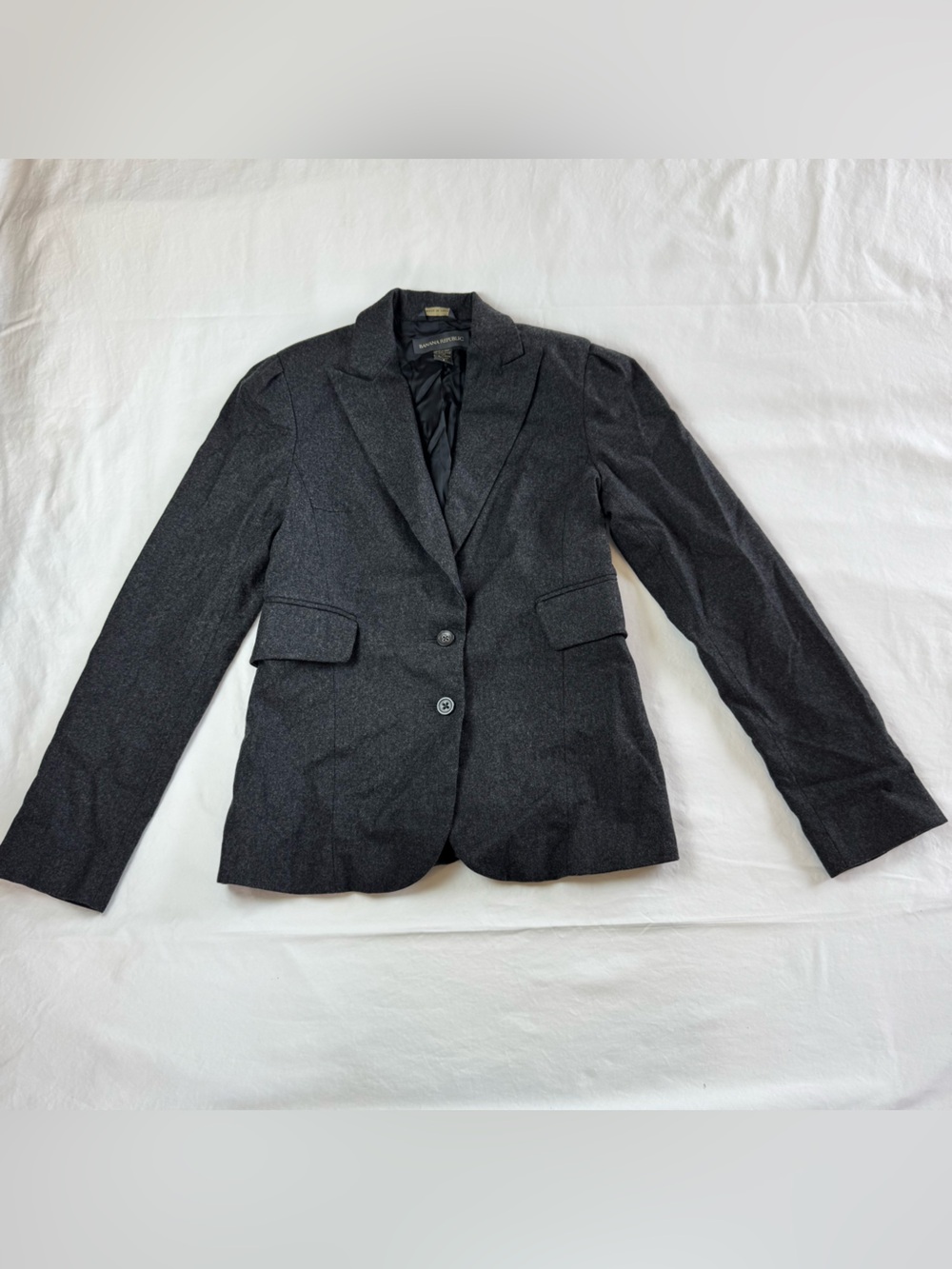 Banana Republic Men's Dark Charcoal Two-Button Blazer
